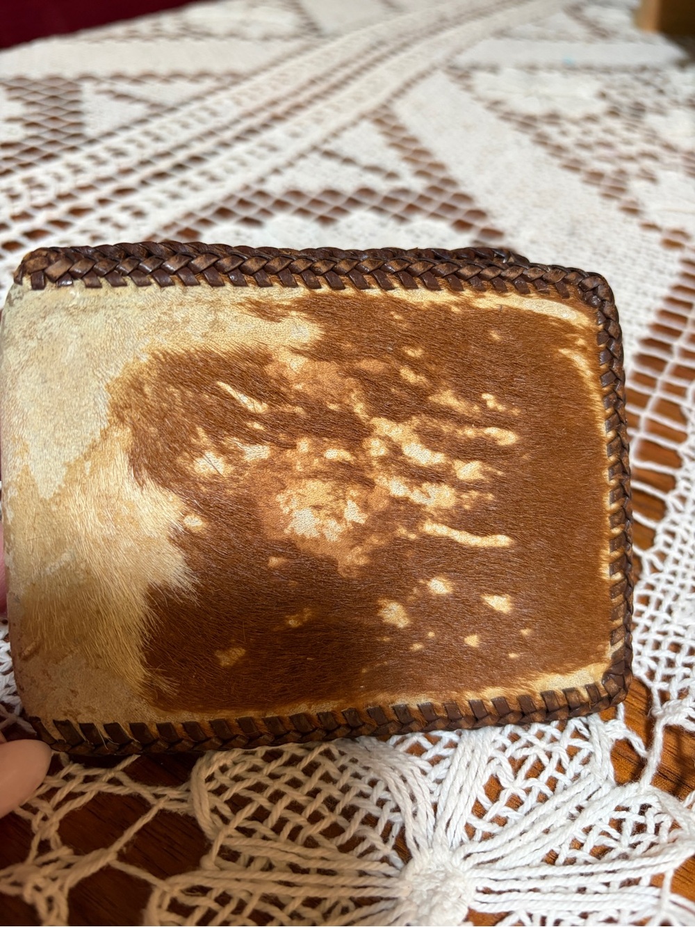 Vintage cowhide leather wallet